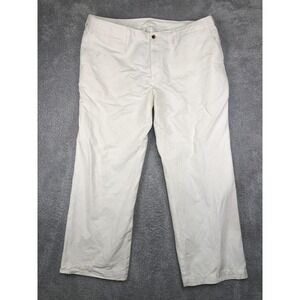 Gant Pants Men's 42x30 Chino Linen White Straight *Flaw